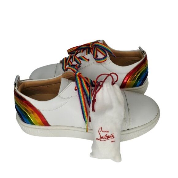 Christian Louboutin Arkenspeed Rainbow Leather Sneakers - Picture 9 of 10